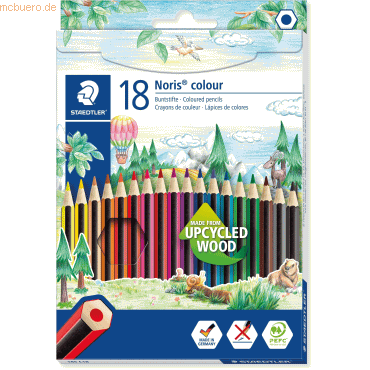 4007817029893 - STAEDTLER Buntstift Noris Colour 18er Kartonetui sechseckig Streifen-Design ergonomische Soft-Oberfläche - 1 Stück (185 C18) 4007817029893 - STAEDTLER Buntstift Noris Colour 18er Kartonetui sechseckig Streifen-Design ergonomische Soft-Oberfläche - 1 Stück (185 C18)