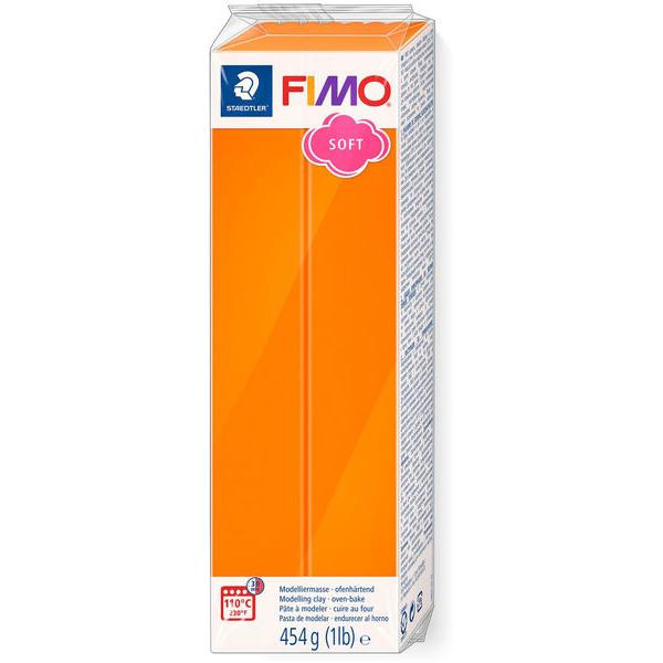 4007817053560 - Modelliermasse Fimo soft Kunststoff 454g mandarine Großblock