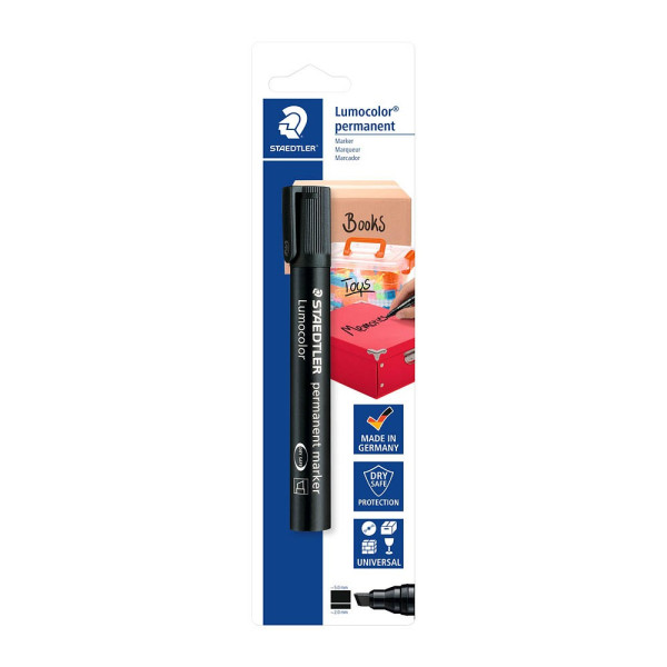 4007817070079 - STAEDTLER Marker Lumo perm schwarz BK Organisation - 10 Stück (350-9 BK-1)