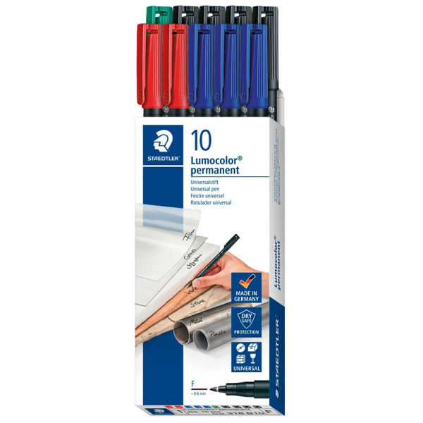 4007817076675 - STAEDTLER Lumocolor Folienstifte-Set farbsortiert permanent 10 St (318 B10)