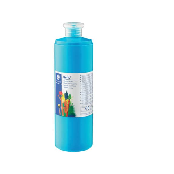 4007817076958 - STAEDTLER Schulmalfarbe Noris 750 ml Flasche cyan dickflüssig mit Wasser verdünnbar leicht mischbar - 1 Stück (8853-32)