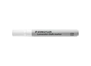 4007817087527 - Kreidemarker STAEDTLER Lumocolor® Rundspitze Schreibfarbe weiß Strichbreite 24 mm für glatte Oberflächen Flüssigkeit auf Wasserbasis 4007817087527 - Kreidemarker STAEDTLER Lumocolor® Rundspitze Schreibfarbe weiß Strichbreite 24 mm für glatte Oberflächen Flüssigkeit auf Wasserbasis
