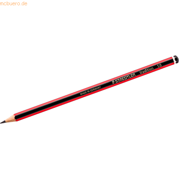 4007817105474 - 12 x Bleistift tradition 5B schwarz-rot