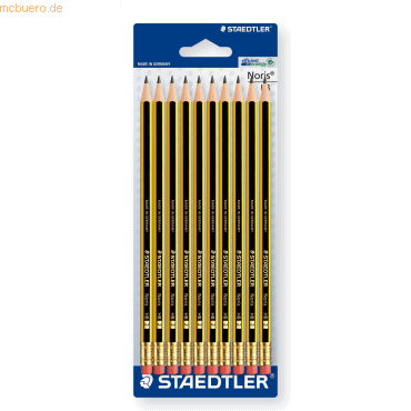 4007817118177 - 10 x Bleistift Noris HB mit Radiertip VE=10 Stück