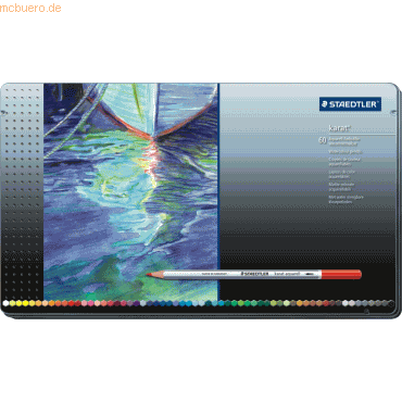 4007817123096 - STAEDTLER Aquarellstift karat 60er Metalletui Minenstärke 30 mm sechseckig lichtecht wasservermalbar - 1 Stück (125 M60)