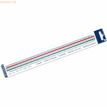 4007817148075 - STAEDTLER Dreikant-Maßstab Mars 561 98-1BK weiß aus Kunststoff farbige Hohlkehlen geprägte Teilung - 1 Stück (561 98-1BK) 4007817148075 - STAEDTLER Dreikant-Maßstab Mars 561 98-1BK weiß aus Kunststoff farbige Hohlkehlen geprägte Teilung - 1 Stück (561 98-1BK)
