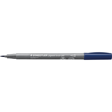 4007817148747 - 10 x Pigment brush pen marineblau
