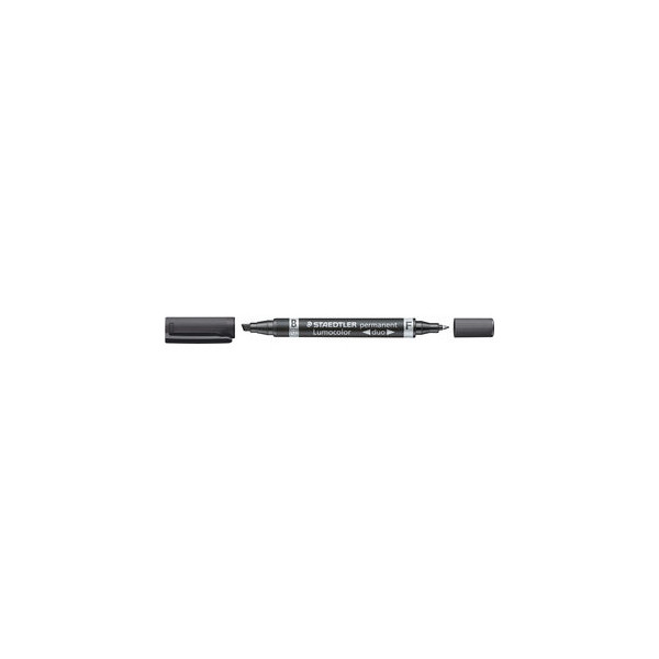 4007817186398 - Permanentmarker 348 B duo schwarz 06mm und 15mm Rundspitze 4007817186398 Staedtler (Lumocolor)