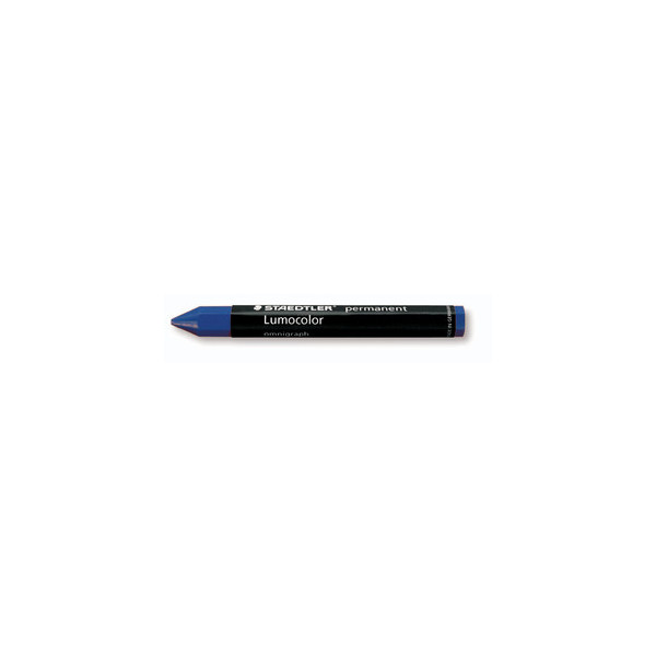 4007817232019 - STAEDTLER Signierkreide Lumocolor permanent omnigraph blau Universalkreide wasserfest auch für nasses Holz - 12 Stück (236-3)