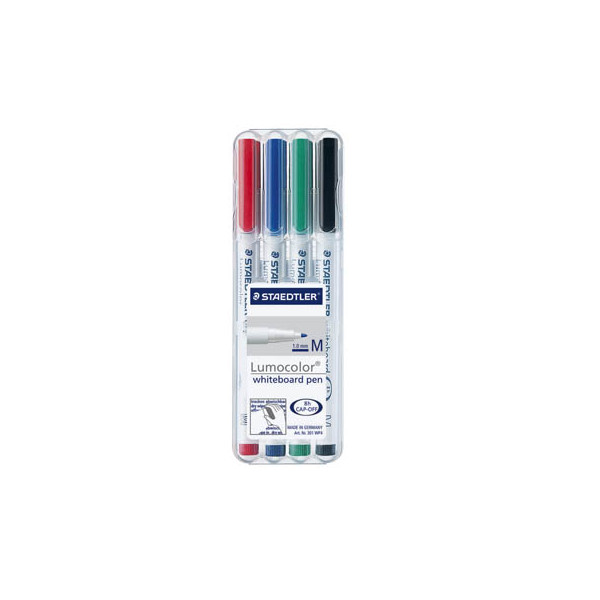 4007817301449 - Boardmarker-Set Lumocolor 301 pen 301-WP4 Etui 4-farbig sortiert 1mm Rundspitze 4007817301449 4 Stück