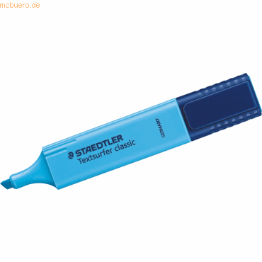 4007817304457 - STAEDTLER Textmarker Textsurfer Classic blau Strichstärke 10 - 50 mm Keilspitze lichtbeständig (364-3)