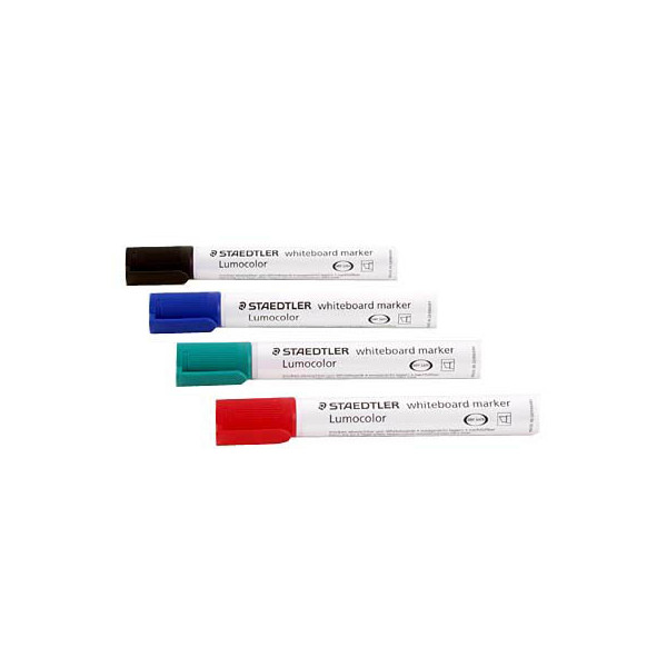 4007817314302 - Boardmarker-Set Lumocolor 351 B 351B-WP4 Etui 4-farbig sortiert 2-5mm Keilspitze 4007817314302 4 Stück