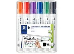 4007817314326 - Boardmarker-Set Lumocolor 351 B 351B-WP6 Etui 6-farbig sortiert 2-5mm Keilspitze 4007817314326 6 Stück