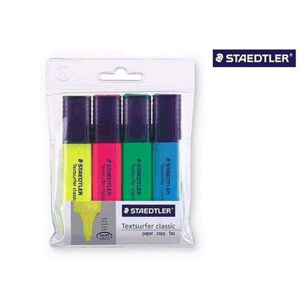 4007817321027 - STAEDTLER Textmarker Textsurfer classic 4er Etui Strichstärke 10 - 50 mm Keilspitze lichtbeständig (364 WP4)