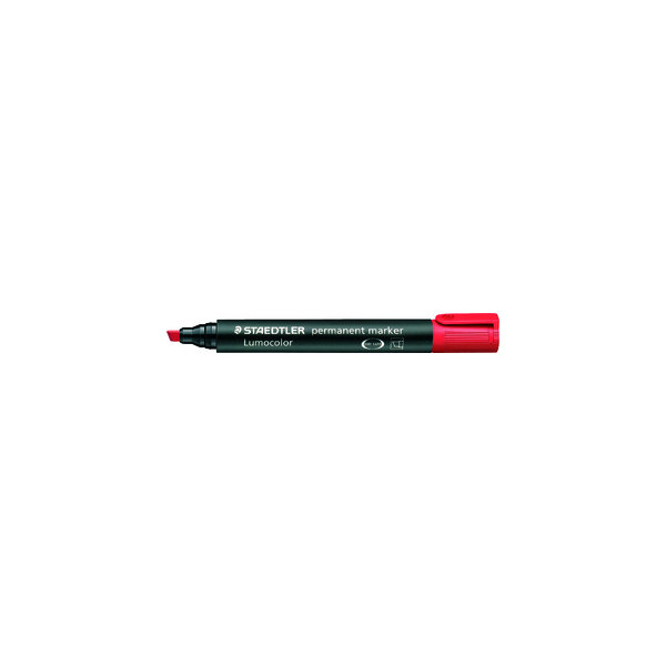 4007817321485 - STAEDTLER Lumocolor Premier Keilspitze Permanentmarker Breit Keilspitze 20 - 50 mm Rot Nachfüllbar