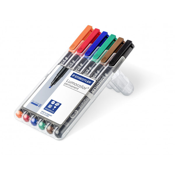 4007817323496 - Folienstift 314 B farbig sortiert 10-25 mm 6er Etui permanent 4007817323496 6 Stück