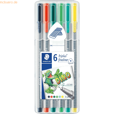 4007817330715 - 10 x Fineliner triplus ca 03 mm Dino VE=6 Stück