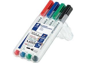 4007817341001 - Boardmarker-Set Lumocolor 341 compact 341-WP4 Etui 4-farbig sortiert 1-2mm Rundspitze 4007817341001 4 Stück