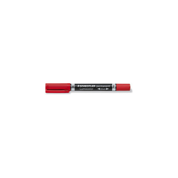 4007817348000 - STAEDTLER Lumocolor permanent duo 348 Permanentmarkierer Mittel Rundspitze 06 - 15 mm Rot