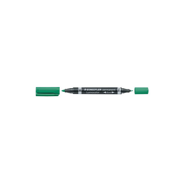4007817348420 - Permanentmarker Lumocolor duo 348-5 Pack grün 06mm+15mm Rundspitze 4007817348420 Staedtler (Lumocolor) 10 Stück
