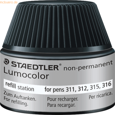 4007817485095 - STAEDTLER Lumocolor Refill-Station non-permanent schwarz Tankstelle zum einfachen und sauberen Nachfüllen der (487 15-9) 4007817485095 - STAEDTLER Lumocolor Refill-Station non-permanent schwarz Tankstelle zum einfachen und sauberen Nachfüllen der (487 15-9)