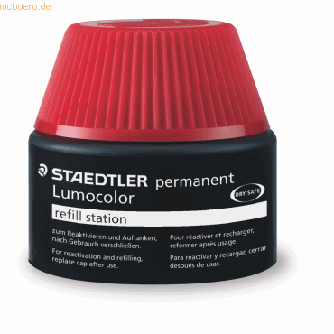 4007817487020 - Tintentank fOHPStift wasserf rot Lumocol permanent 4007817487020 15 Milliliter
