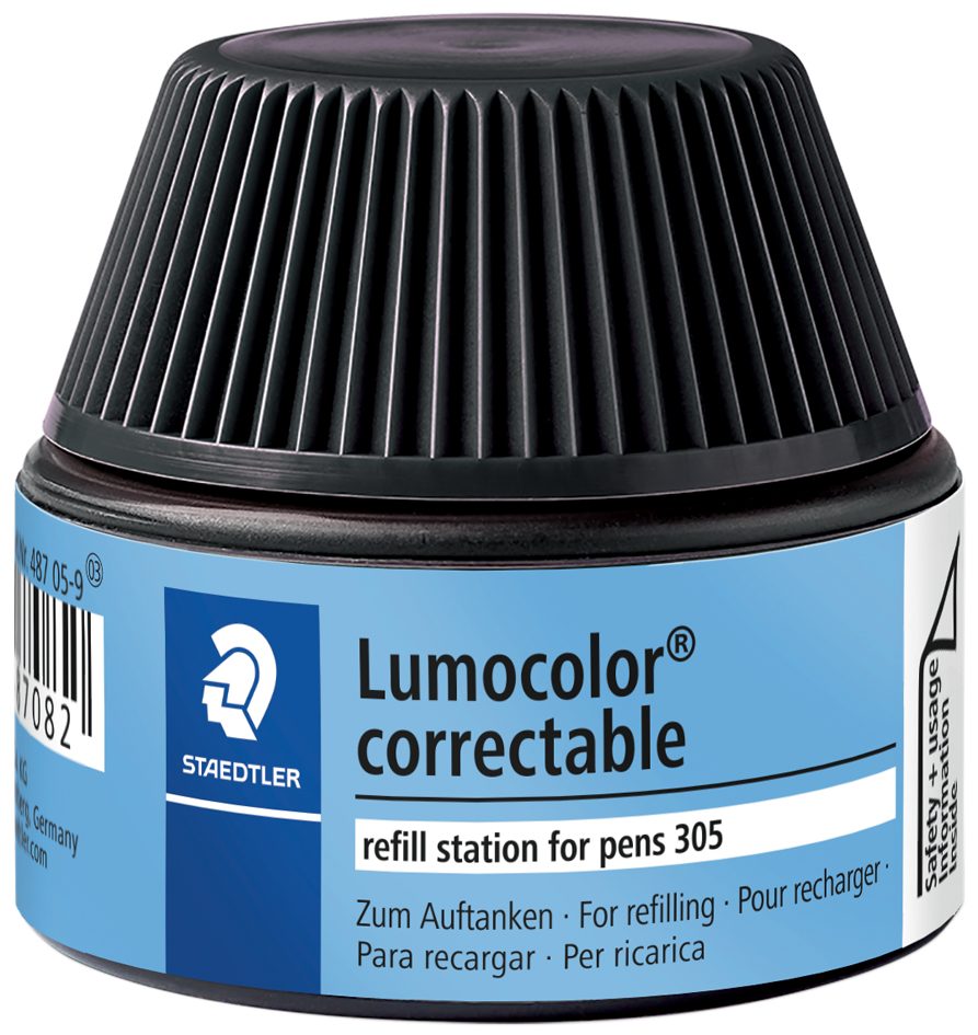 4007817487082 - STAEDTLER Lumocolor Refill Station 487 05 schwarz Tankstelle zum einfachen und sauberen Nachfüllen der (487 05-9)