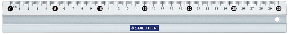 4007817563151 - STAEDTLER Metall-Lineal aus Aluminium 150 mm lang Millimeter-Skalierung geprägte Teilung Tuschekante (563 15)