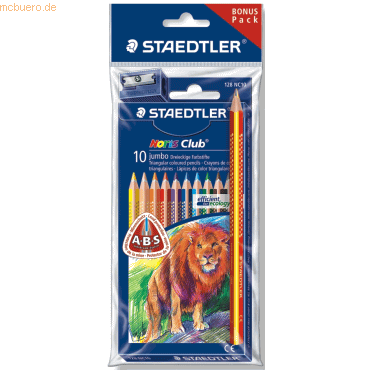 4007817609026 - STAEDTLER Buntstift Noris Club triplus jumbo Bonus Pack dreieckig Minenstärke 40 mm mit Minenschutzmantel (ABS) (61 SET8)