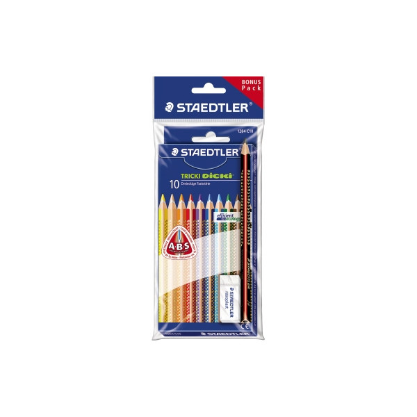 4007817611302 - Farbstift Tricki Dicki Jumbo Promotionpack 10 Stifte + 1 Sch