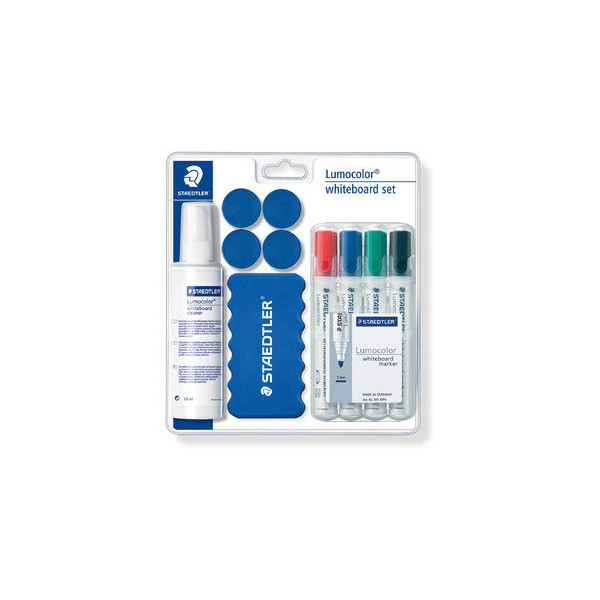 4007817613955 - Lumocolor whiteboard set 613 S - Zubehörset - Blau - Weiß - 125 ml - Tafelreinigungsflüssigkeit - Tafelmagnet - Tafelmarker (613 S)