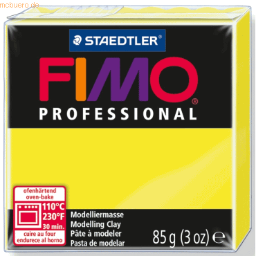 4007817800096 - 4 x Modelliermasse Fimo professional zitronengelb 85g