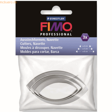 4007817872031 - Ausstechform Fimo professional Schmuck Navette VE=3 Stück