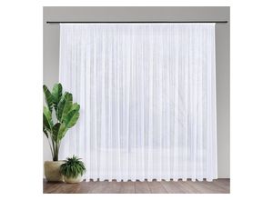 4007863653059 - Gardine Laura Gardinen Gr 245 cm Smokband 600 cm weiß Smokband Elegante Voile Grundware