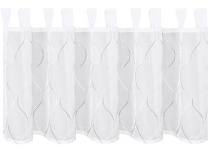 4007863688815 - Scheibengardine Eliette Gr 1 grau (grau weiß) B145cm H50cm Wirkware Polyester Gardinen SB-Schlaufenbistro ELIETTE 4007863688815 - Scheibengardine Eliette Gr 1 grau (grau weiß) B145cm H50cm Wirkware Polyester Gardinen SB-Schlaufenbistro ELIETTE