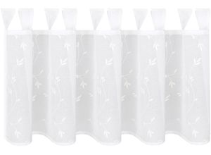 4007863688839 - Scheibengardine Gerdin Gr 1 weiß (sanftes weiß weiß) B145cm H50cm Polyester Gardinen SB-Schlaufenbistro GERDIN 50 cm x 145 cm (H x B)