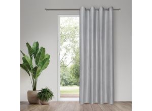 4007863699415 - Vorhang Kiel Gr 1 silber (silberfarben) B45cm H245cm Polyester Gardinen SB-Ösenschal Kiel