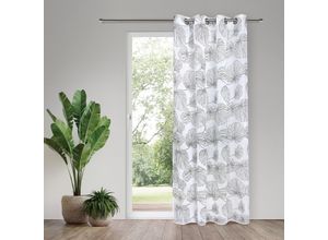 4007863699903 - Vorhang Vania Gr 1 schwarz-weiß (schwarz weiß) B145cm H245cm Polyester Gardinen SB-Ösenschal Vania