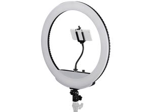 4007922060361 - BRESSER MM-26AB Bi-Color LED Ringlicht 48W dimmbar mit Smartphonehalter und Fernauslöser