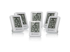 4007922075006 - BRESSER ClimaTemp Hygro Indikator 6er-Set Thermo- Hygrometer Farbe weiss