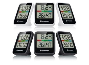 4007922077000 - BRESSER Climate Monitor Thermo- Hygrometer DCF 3er-Set Farbe schwarz 4007922077000 - BRESSER Climate Monitor Thermo- Hygrometer DCF 3er-Set Farbe schwarz