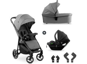 4007923149263 - Kinder-Buggy HAUCK Shop N Care Trio Set grau (grey) Baby Kinderwagen inkl Babyschale Babywanne und Adapter