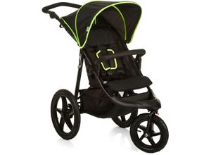 4007923274064 - Dreirad-Kinderwagen HAUCK Runner black neon yellow gelb (black neon yellow) Baby Kinderwagen mit schwenk- und feststellbarem Vorderrad