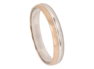 4007972238734 - Trauring FIRETTI Schmuck Geschenk Gold 375 Hochzeit Ehering LIEBE Fingerringe Gr 165 ohne Brillant Weißgold 375-Roségold 375 4 mm rosegold (weißgoldfarben roségoldfarben) Trauringe Made in Germany wahlweise mit oder ohne Brillant