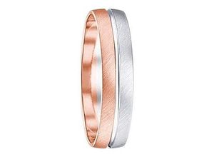 4007972257612 - Trauring FIRETTI Schmuck Geschenk Gold 375 Hochzeit Ehering LIEBE Fingerringe Gr 165 ohne Brillant Weißgold 375-Roségold 375 5 mm rosegold (weißgoldfarben roségoldfarben) Trauringe Made in Germany wahlweise mit oder ohne Brillant