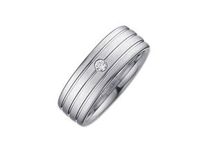 4007972285516 - Trauring FIRETTI Schmuck Geschenk Hochzeit Ehering LIEBE Fingerringe Gr 165 mit Zirkonia Silber 925 (Sterlingsilber) 7 mm silberfarben (silberfarben kristallweiß) Trauringe Made in Germany