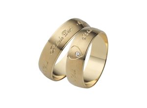 4007972304545 - Trauring FIRETTI Schmuck Geschenk Gold 375 Hochzeit Ehering Ich liebe Dich Fingerringe Gr 165 ohne Brillant Gelbgold 375 6 mm gelb (gelbgoldfarben) Trauringe Made in Germany wahlweise mit oder ohne Brillant