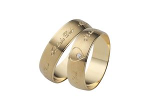 4007972304866 - Trauring FIRETTI Schmuck Geschenk Gold 375 Hochzeit Ehering Ich liebe Dich Fingerringe Gr 165 ohne Brillant Gelbgold 585 6 mm gelb (gelbgoldfarben) Trauringe Made in Germany wahlweise mit oder ohne Brillant