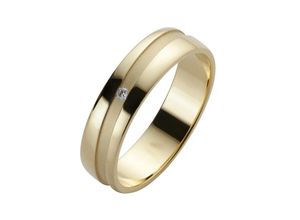 4007972332579 - Trauring FIRETTI Schmuck Geschenk Gold 585 Hochzeit Ehering LIEBE Fingerringe Gr 165 0015 ct SI = kleine Einschlüsse mit Brillant Gelbgold 585 5 mm gelb (gelbgoldfarben) Trauringe Made in Germany wahlweise mit oder ohne Brillant