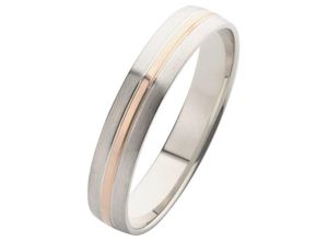 4007972350726 - Trauring FIRETTI Schmuck Geschenk Gold 375 Hochzeit Ehering LIEBE Fingerringe Gr 165 ohne Brillant Weißgold 375-Roségold 375 4 mm rosegold (weißgoldfarben roségoldfarben) Trauringe Made in Germany wahlweise mit oder ohne Brillant